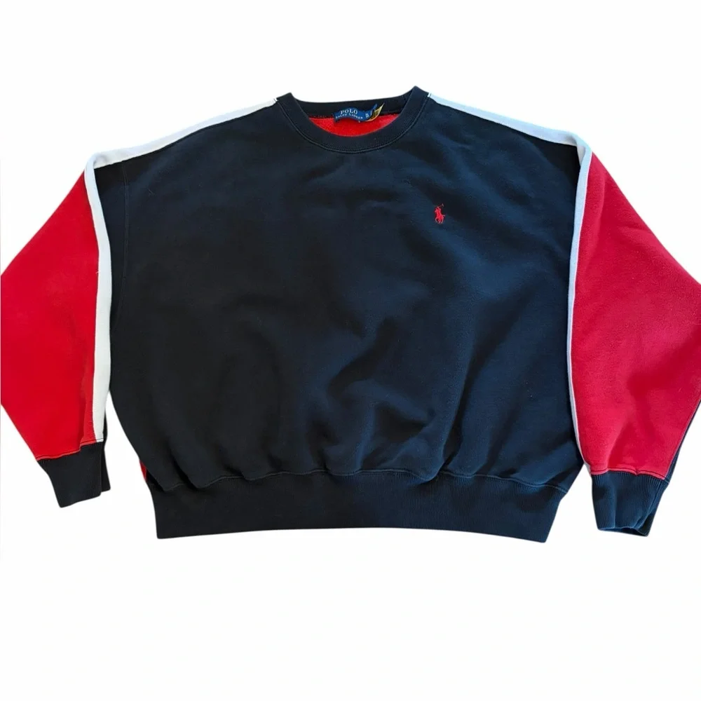 Polo Ralph Lauren Women's Color-Blocked Fleece Sweatshirt Size XL - Picture 3 of 9